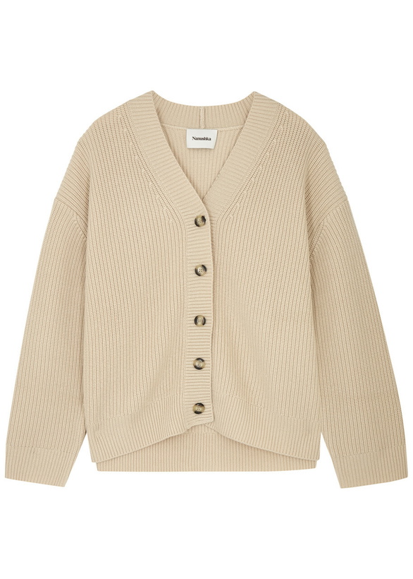 Photo: Nanushka Laran Wool-blend Cardigan Cream