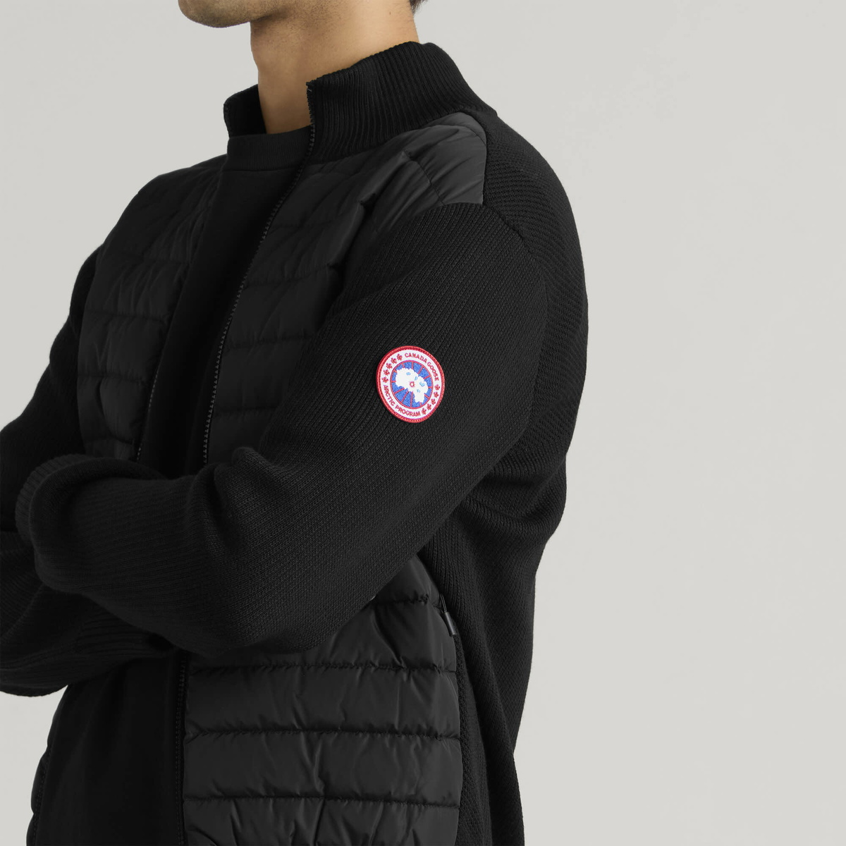 Canada Goose Men's Hybridge Knit Jacket in Black