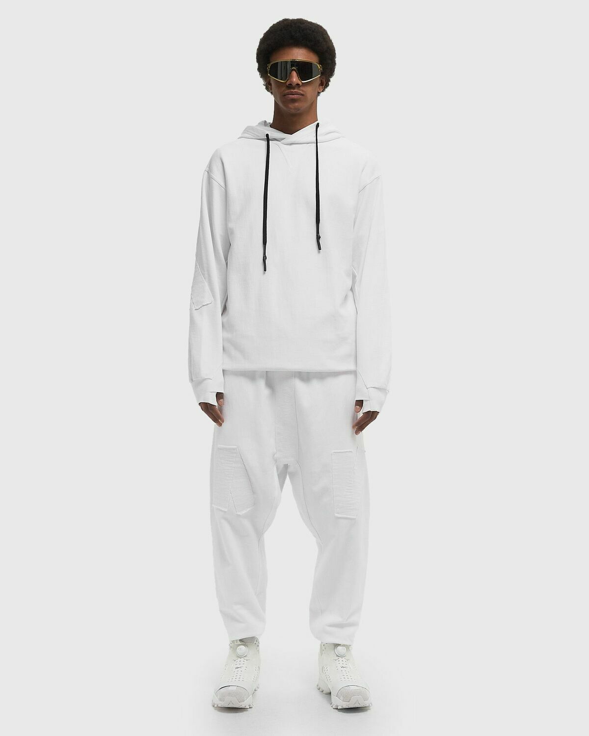 Reebok X 11 by Boris Bidjan Saberi CONSTRUCTED HOODIE White Mens Hoody
