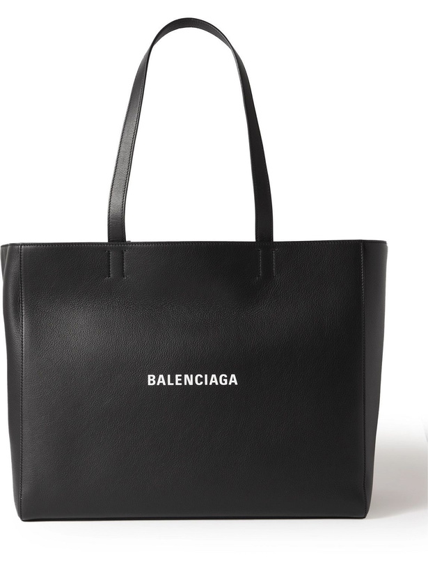 Photo: Balenciaga - Logo-Print Leather Tote Bag