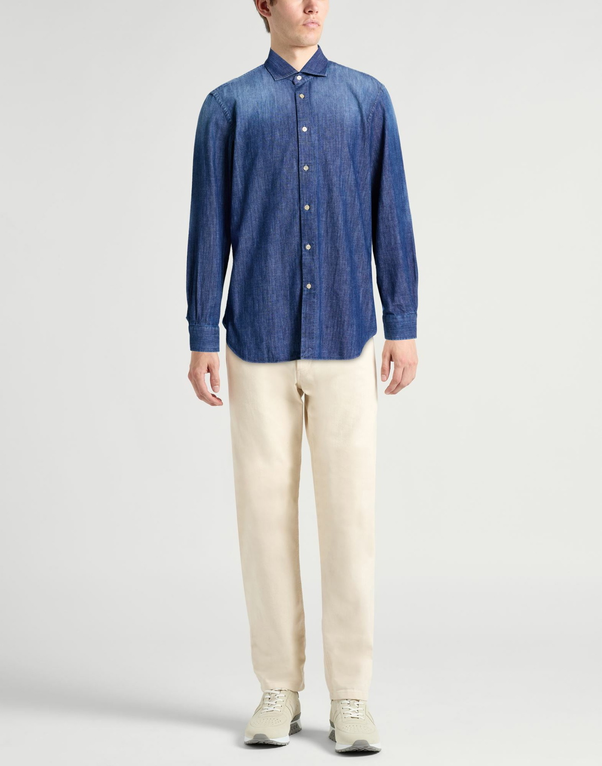 Boglioli Mens Denim shirt in Blue