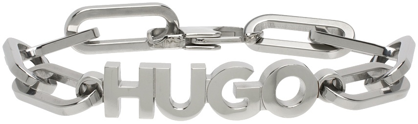 Photo: Hugo Silver Bold Logo Bracelet
