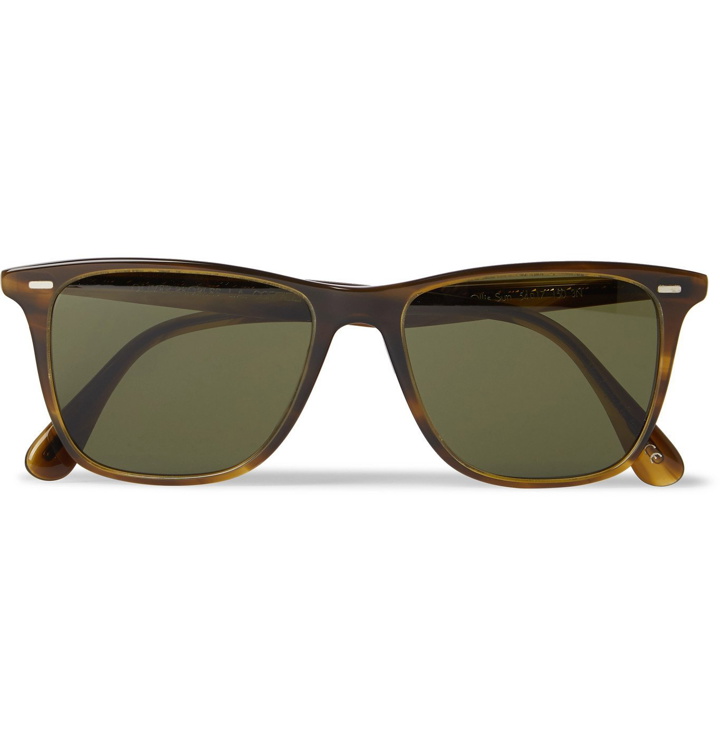 Photo: OLIVER PEOPLES - Ollis Sun Square-Frame Acetate Polarised Sunglasses - Brown