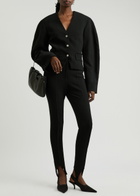 Nanushka Savita Stirrup Seersucker Trousers Black