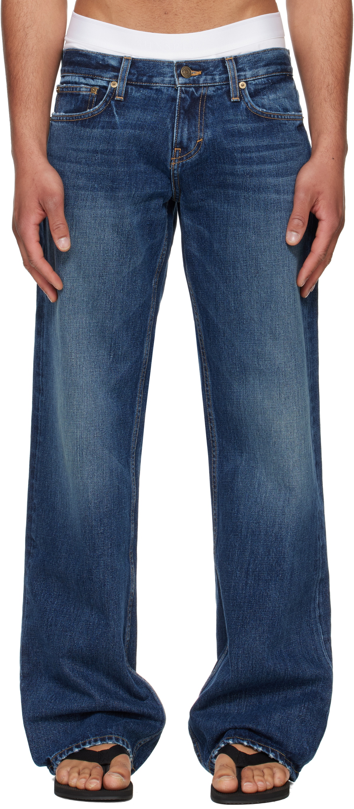 Raimundo Langlois Blue Bootcut Jeans Raimundo Langlois