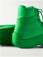 Bottega Veneta - Leather-Trimmed Nylon Hiking Boots - Green