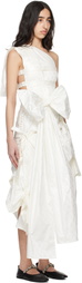 SUPER YAYA Off-White Beatrice Midi Dress