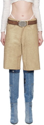 Guess Jeans U.S.A. Beige Cracked Shorts