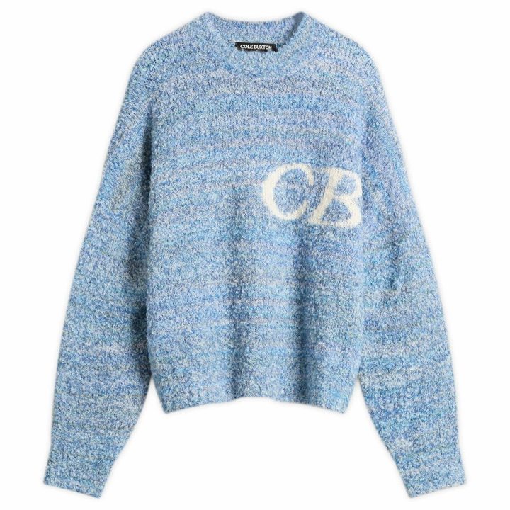 Photo: Cole Buxton Men's Boucle Logo Sweatshirt in Blue