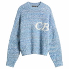 Cole Buxton Men's Boucle Logo Sweatshirt in Blue