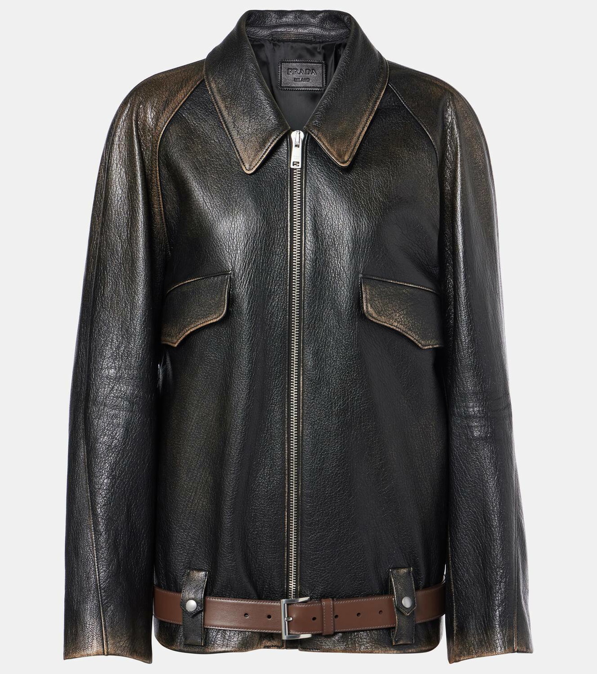 ジャケット・アウター OLD PRADA LEATHER JACKAT Prada Leather Jacket | Saks Fifth Avenue