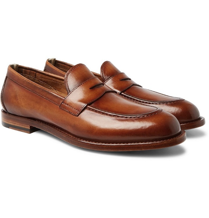 Photo: Officine Creative - Ivy Polished-Leather Penny Loafers - Men - Brown