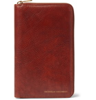 Brunello Cucinelli - Burnished Full-Grain Leather Zip-Around Wallet - Brown