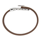 Salvatore Ferragamo Brown Medium Gancini Bracelet