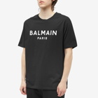 Balmain Men's Paris Logo T-Shirt in Black/White