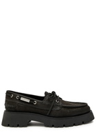 Alexander Wang Carson 50 Waxed Suede Boat Shoes Brown
