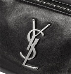 SAINT LAURENT - Logo-Appliquéd Leather Belt Bag - Black