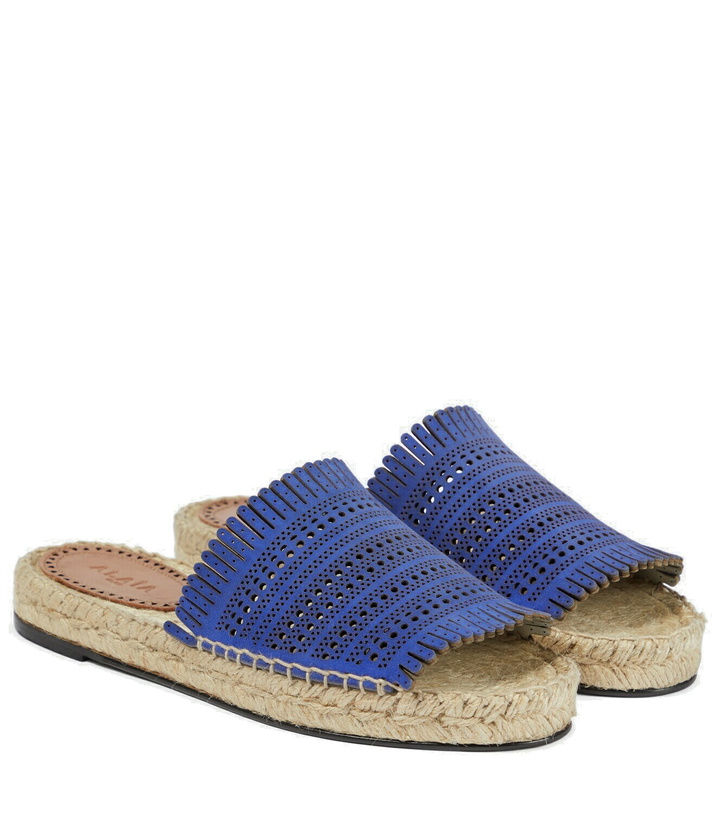 Photo: Alaïa Vienne suede espadrille flat sandals
