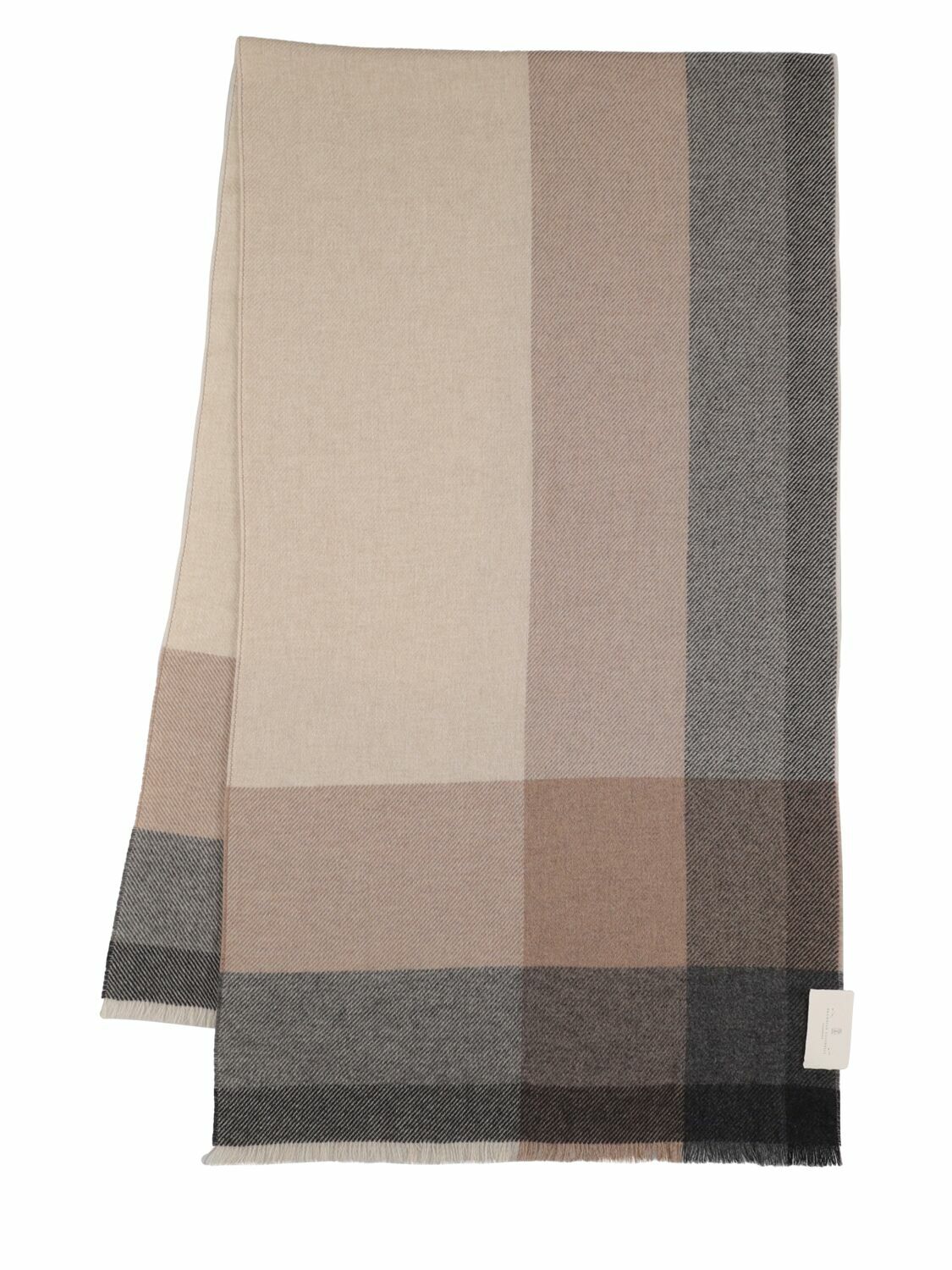 Brunello Cucinelli Houndstooth Plaid Scarf