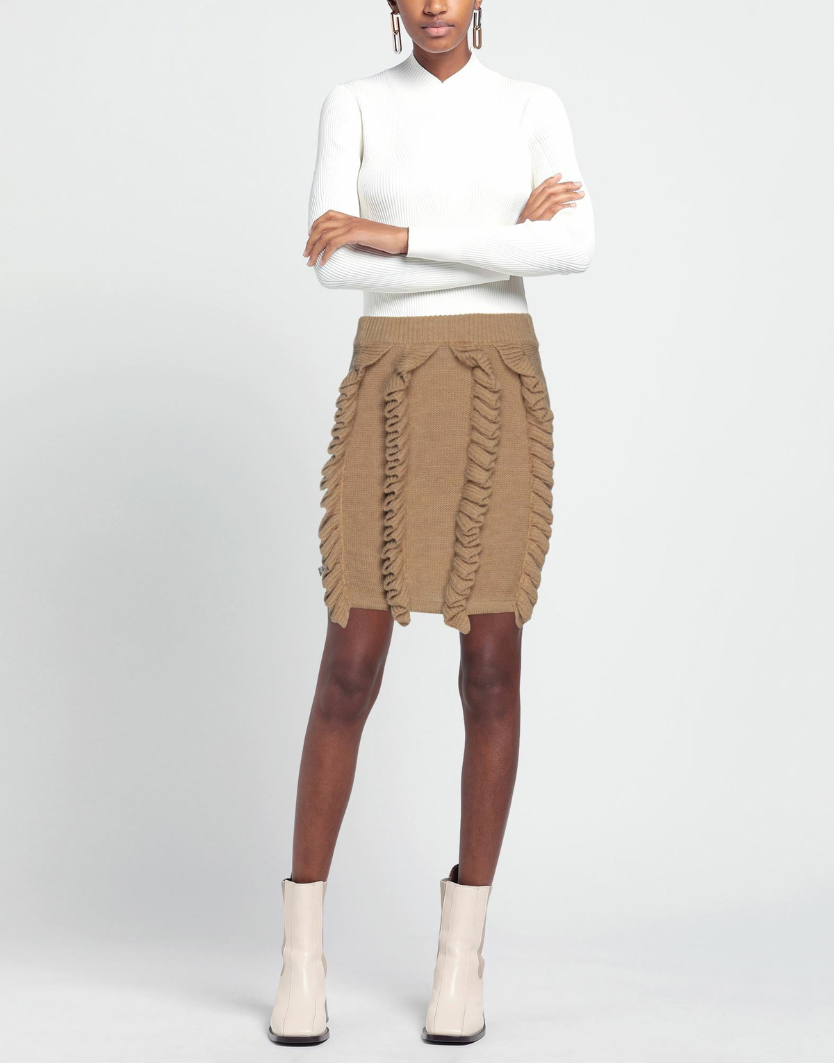 Jijil Womens Mini skirt Camel
