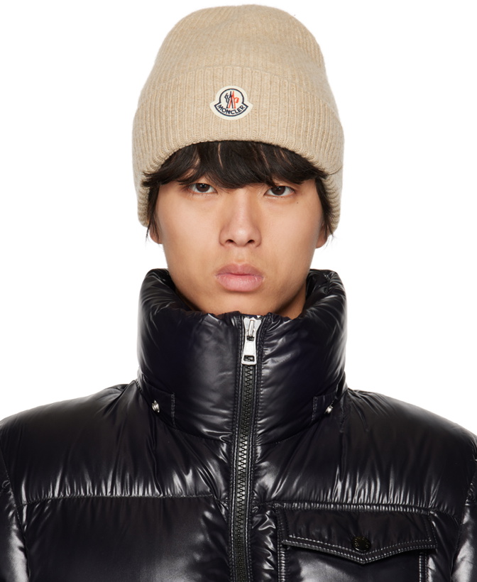 Photo: Moncler Beige Rib Beanie