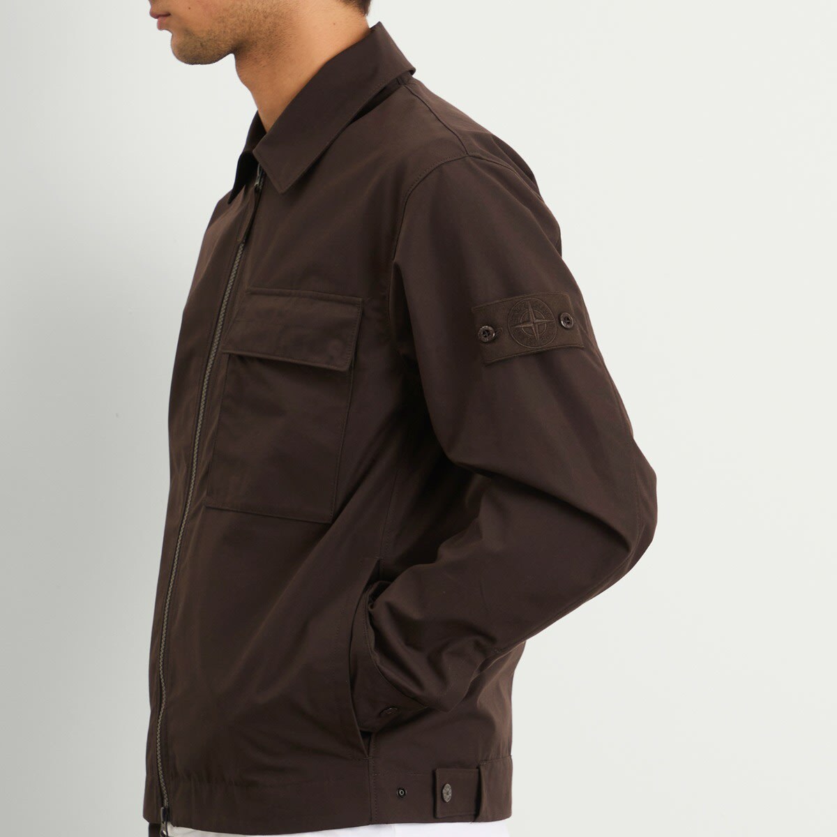 Stone Island Men's Ghost Weatherproof Cotton Canvas Shirt Jacket