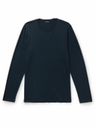 Hanro - Night & Day Cotton-Jersey Pyjama T-Shirt - Blue