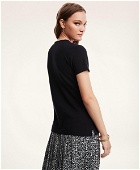 Brooks Brothers Women's Supima Cotton Stretch Pique T-Shirt | Black
