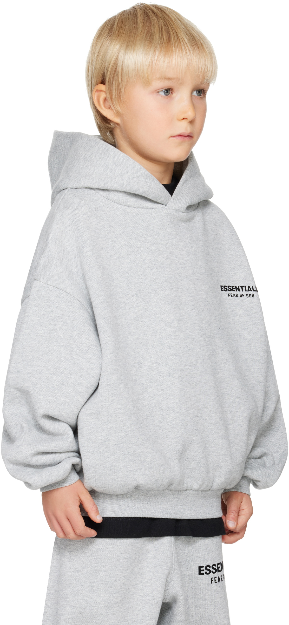 Fear of God ESSENTIALS Kids Gray Fleece Hoodie