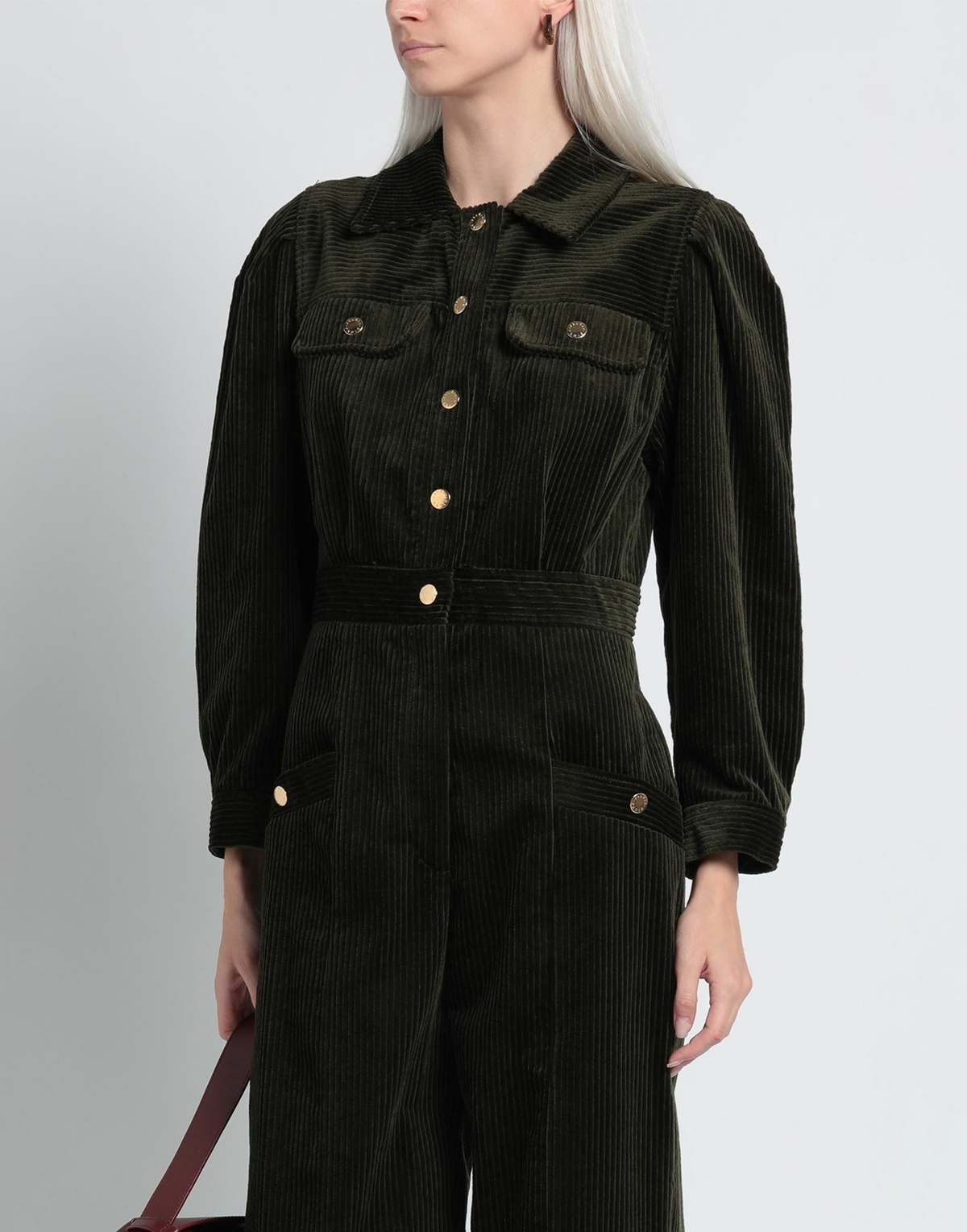 Sandro Womens Jumpsuit Military in Green