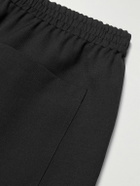 FRAME - Wide-Leg Wool-Twill Shorts - Black
