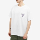 South2 West8 Men's Round Pocket T-Shirt in White