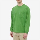 Adsum Men's Long Sleeve Classic Pocket T-Shirt in Lemon Grass