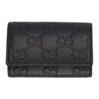 Gucci Black Gucci Signature Key Case