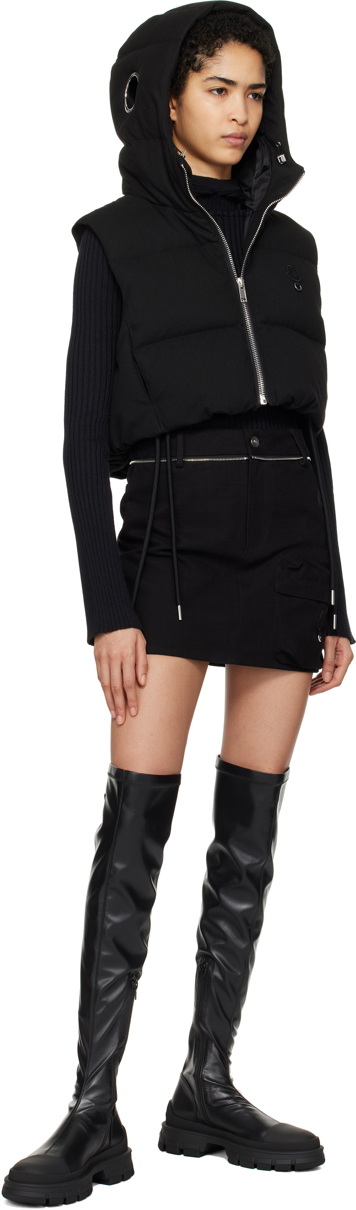 Moncler Genius Moncler x Willow Smith Black Canvas Miniskirt