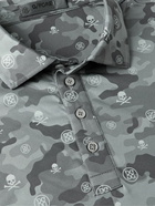 G/FORE - Icon Camouflage-Print Stretch-Jersey Golf Polo Shirt - Gray