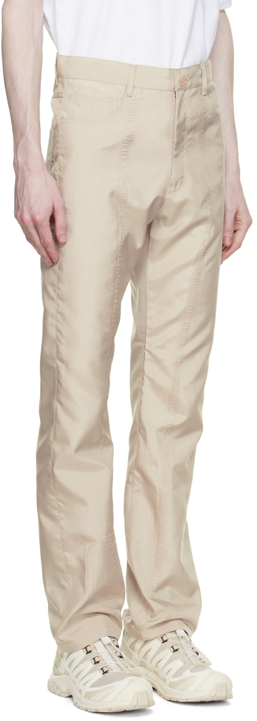 Kanghyuk Beige Polyester Trousers