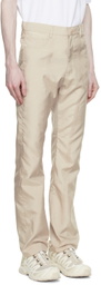 Kanghyuk Beige Polyester Trousers