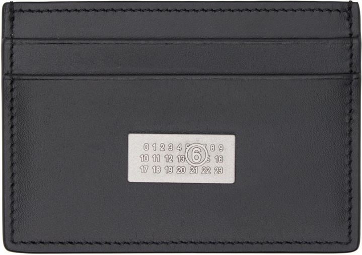 Photo: MM6 Maison Margiela Black Numeric Leather Card Holder