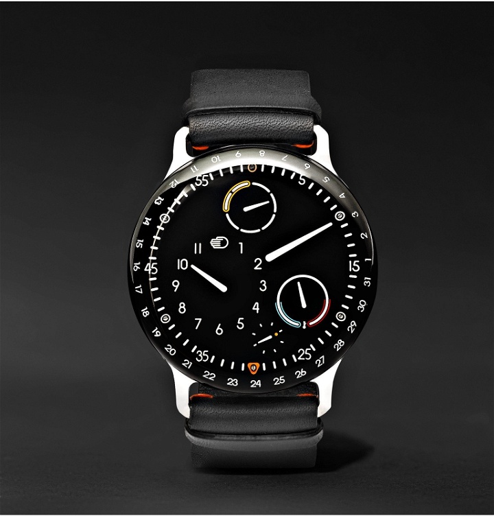 Photo: Ressence - Type 3 Mechanical 44mm Titanium and Leather Watch, Ref. No. TYPE 3 - Black