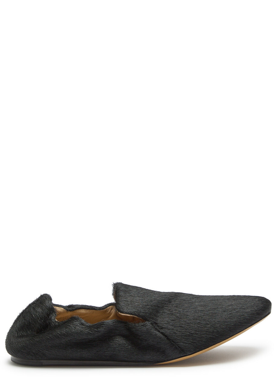 LE Monde Beryl Orlando Calf-hair Loafers Black