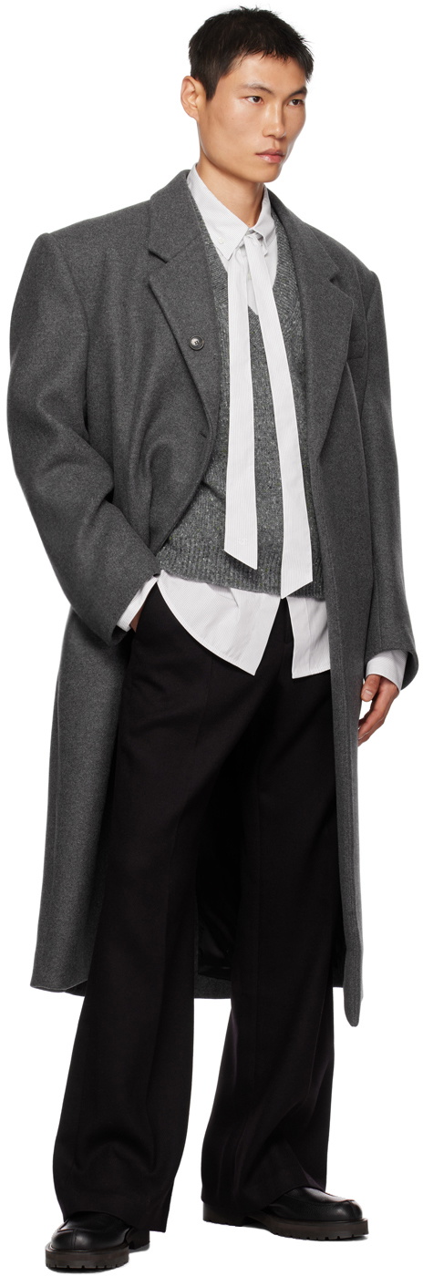 Recto Gray V-Neck Sweater