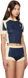 AMBUSH Blue Striped Jersey Rib T-shirt