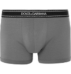 Dolce & Gabbana - Stretch-Cotton Boxer Briefs - Gray