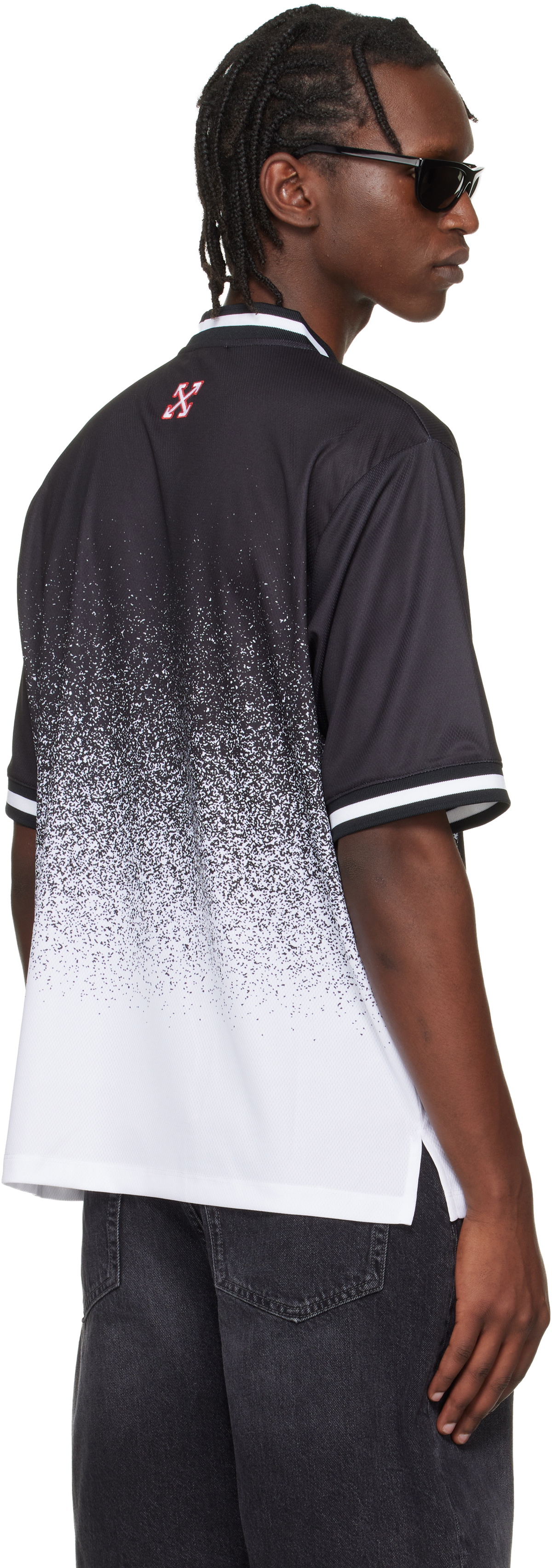 Off-White Black Big 'Off' Gradient Soccer Jersey