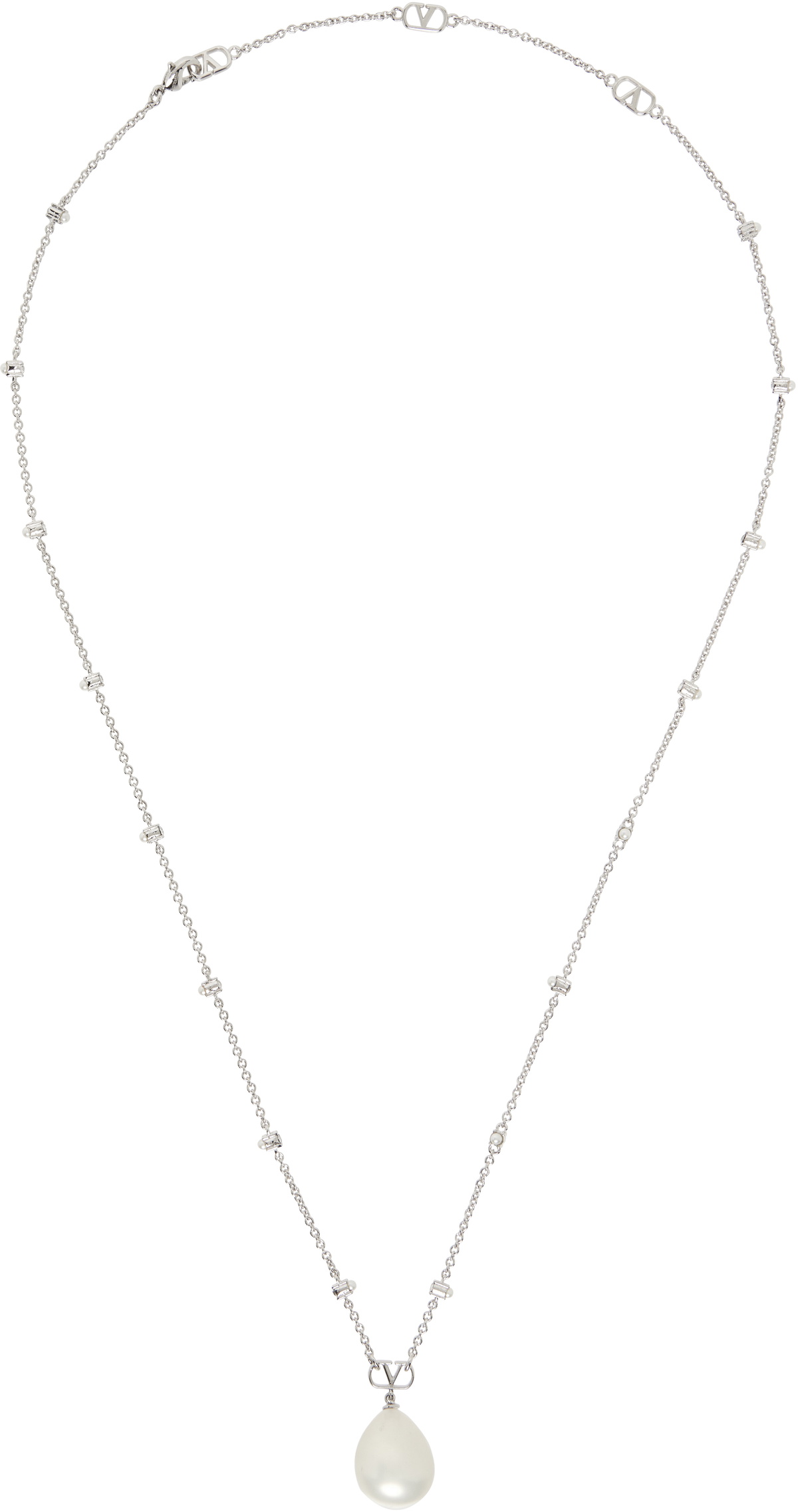 Valentino Garavani Silver VLogo Signature Necklace
