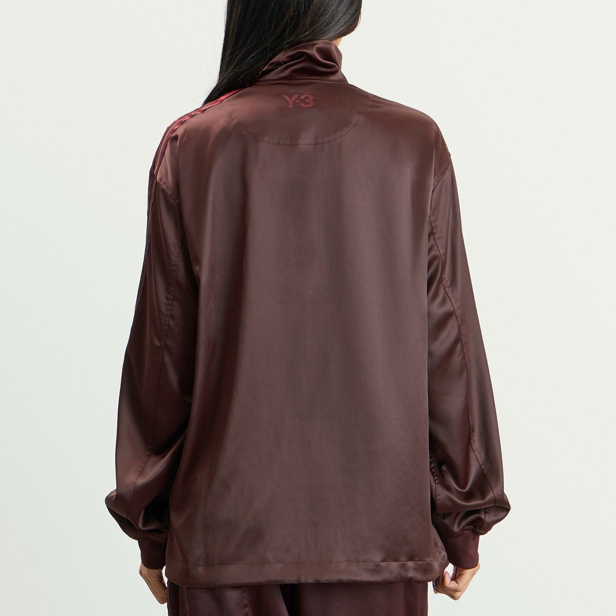 Y-3 Women's Satin Track Jacket in Red