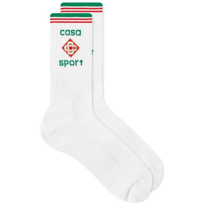Photo: Casablanca Casa Sport Sock in White