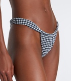 Montce Sandra polka-dot seersucker bikini bottoms
