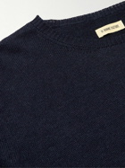 De Bonne Facture - Organic Cotton and Linen-Blend T-Shirt - Blue